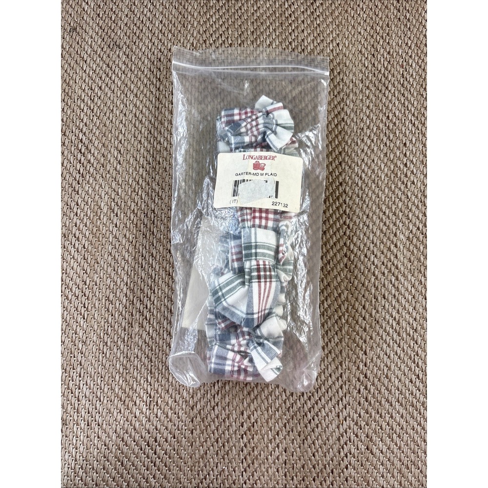 Longaberger Market Day Plaid Medium Fabric Garter #227132
